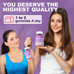 Nextdia saffron gummies pour-shot demonstrates quick, tasty intake to support routine.