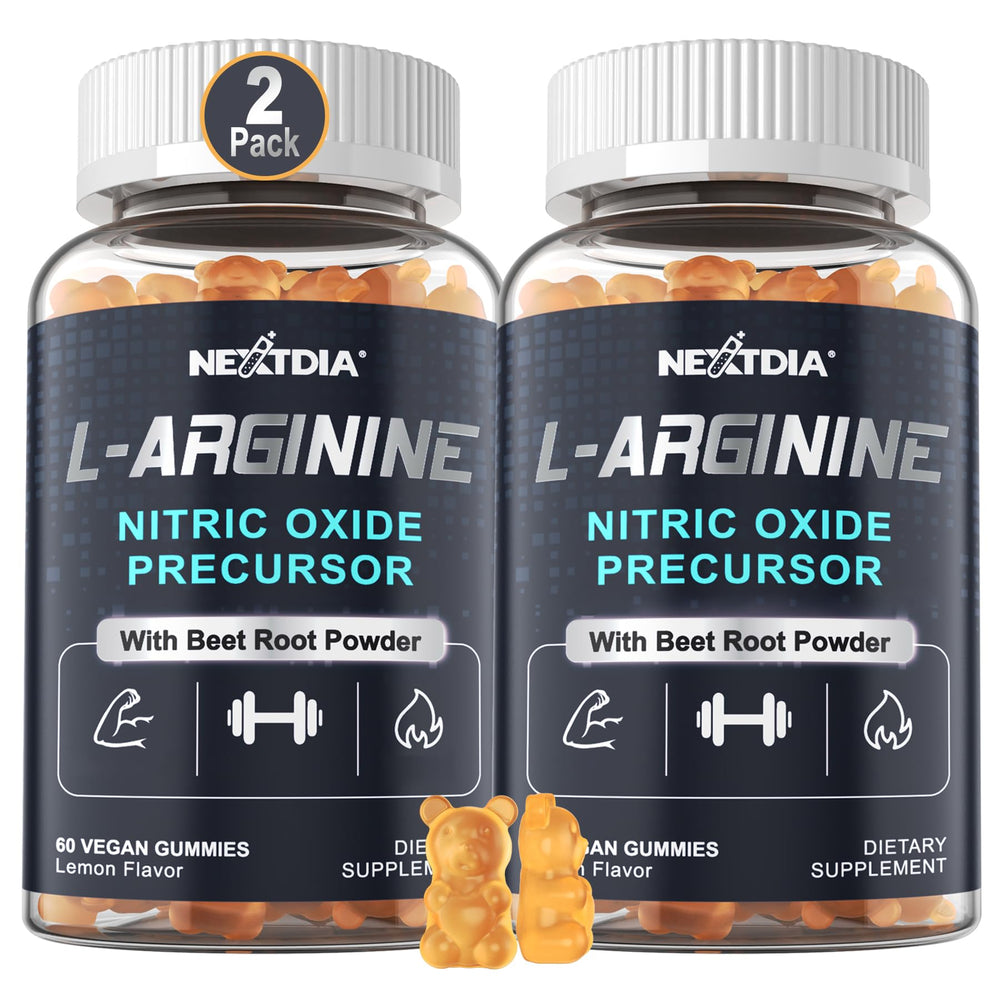 Nextdia sugar free L-Arginine gummies bottle ready for daily energy support