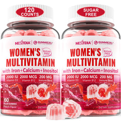 Nextdia sugar-free methylated multivitamin women gummies bottle for daily wellness.