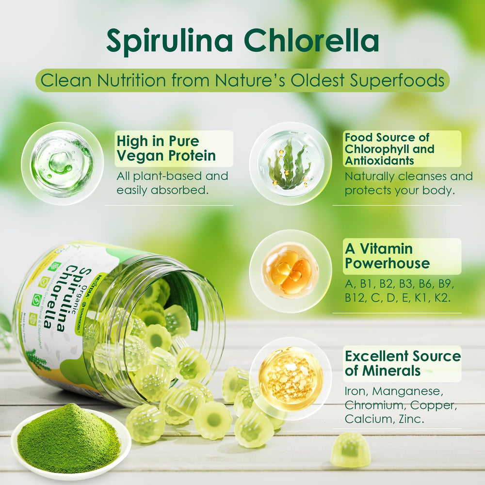 Nextdia Supergreens blend ingredients image highlights broccoli, kale, spinach mix.