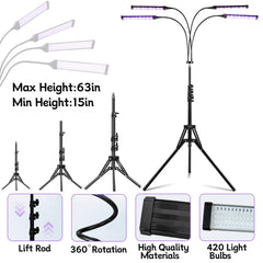 nfbmrsnc Thearpy Light adjustable stand supports personalized height and angle.