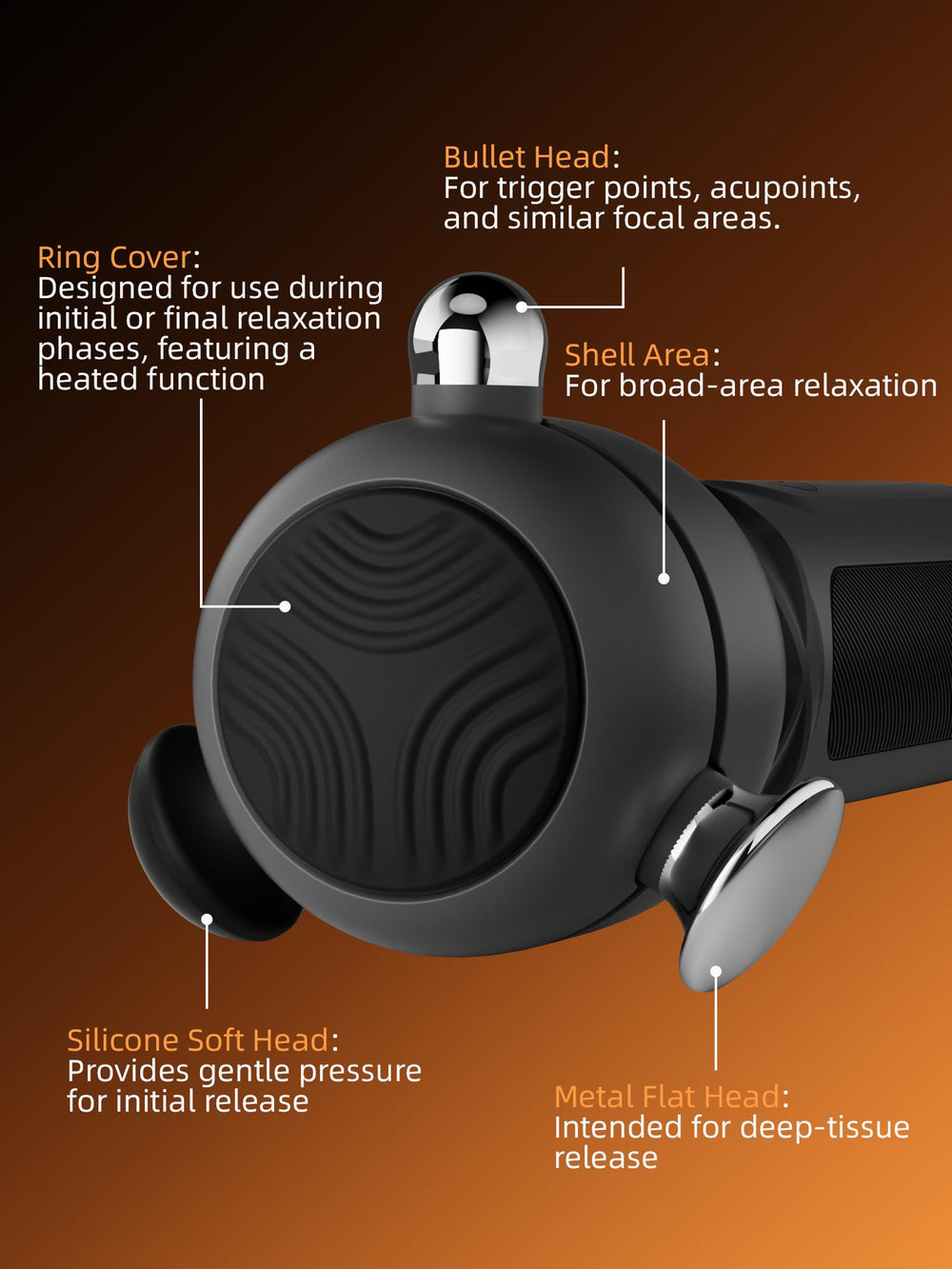 NHO massage gun lightweight compact design easy handling.