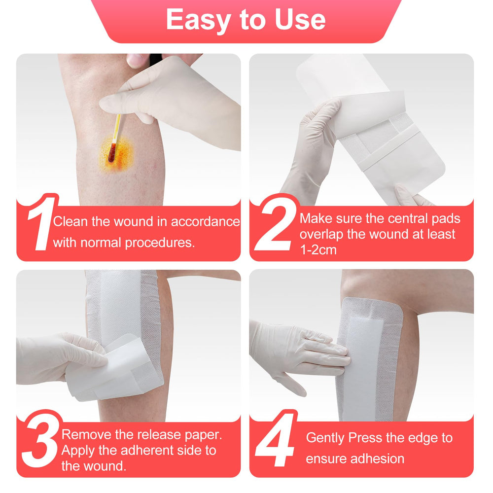 Niceful island dressing allows quick, comfortable changes with secure adhesion.