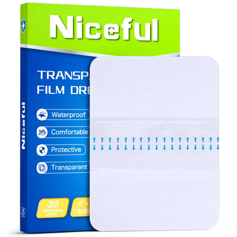 Niceful transparent film dressing 6x8 for discreet wound protection