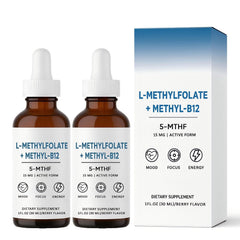 Nichalous L-Methylfolate bottle with berry flavor for daily focus.