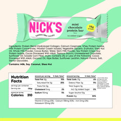 N!CK'S Mint Chocolate bar unwrapped reveals creamy texture and bold peanut notes