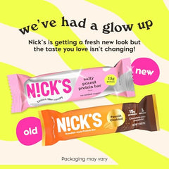 N!CK'S chocolate-coated protein bar with rich coating and aroma.