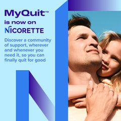 Label on Nicorette packaging shows 2 mg nicotine content.