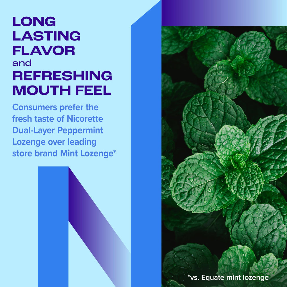 20-count Nicorette lozenge pack for travel