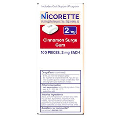 Nicorette quit-program support included with the gum.