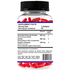 Nikoni Activated Charcoal capsules close-up emphasizing internal cleansing compatibility