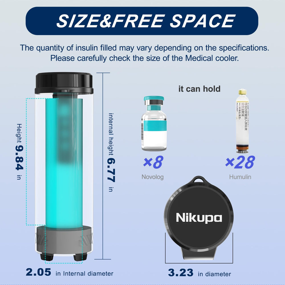 Nikupa insulin cooler case during travel use maintains temperature