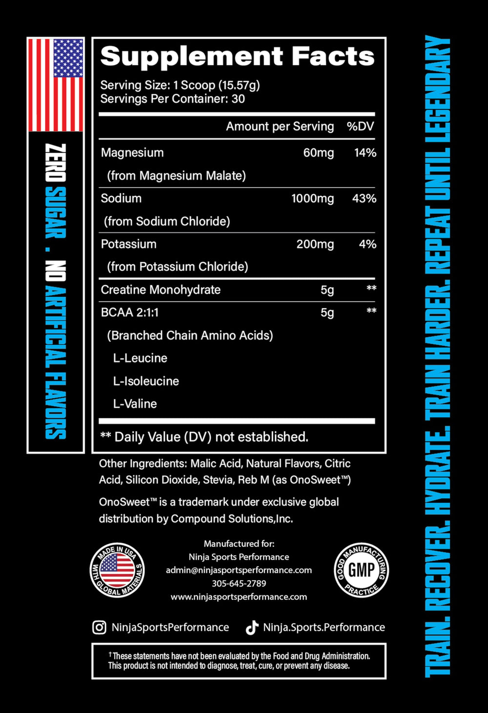 Ninja Sports Performance HydroStrike pour shows fast hydration after training.
