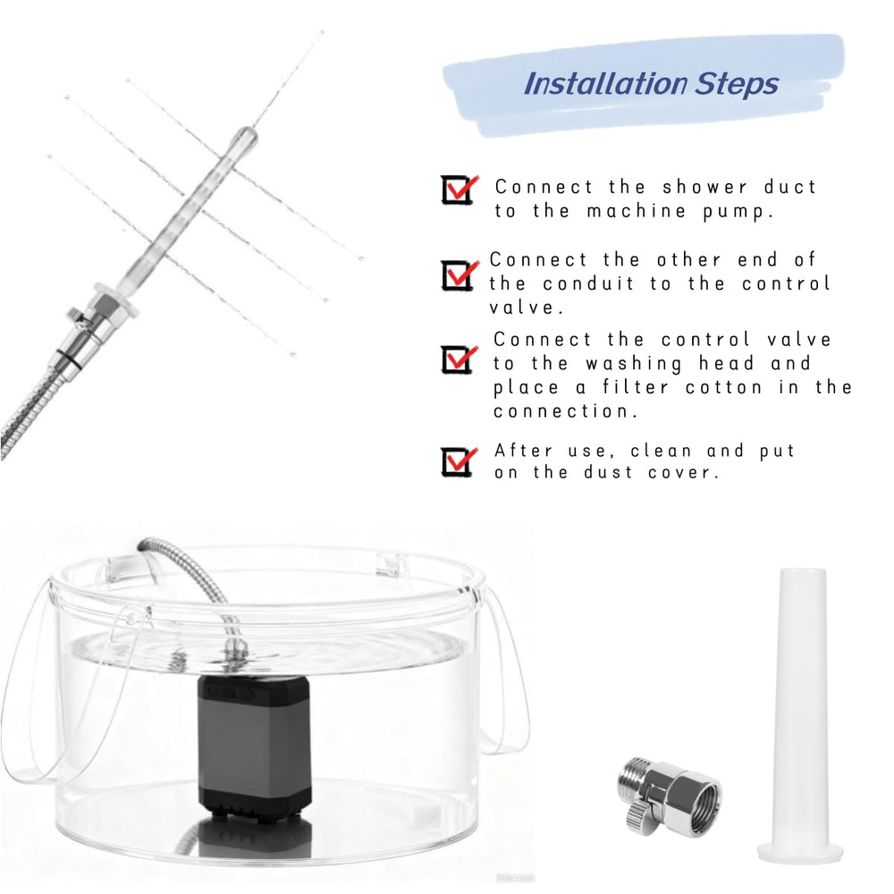 NINXIMI electric handheld bidet sprayer for precise personal cleaning.