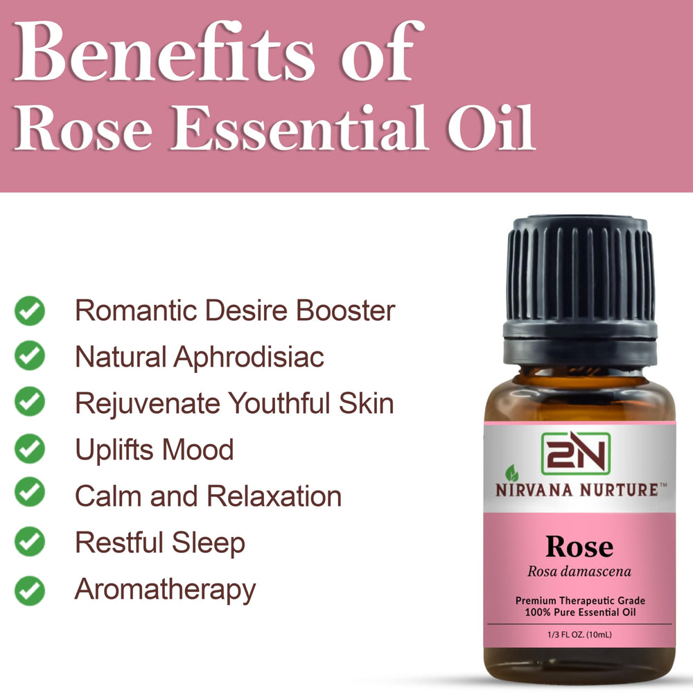 Close-up of rose petals with Nirvana Nurture Rose Oil's floral fragrance
