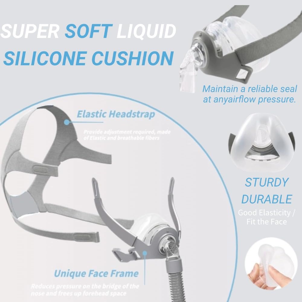 NISEFECTO CPAP nasal cushion offers a gentle seal for comfort during sleep.