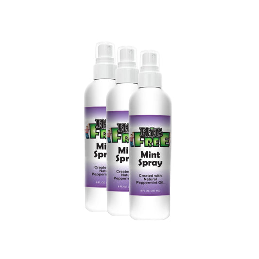 Nit Free Mint Head Lice Spray bottle front view for gentle lice care