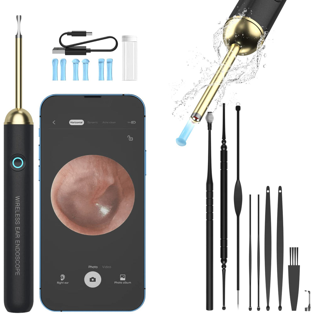 NIUQICT Ear Cleaner 1080P camera view for clear ear inspection.