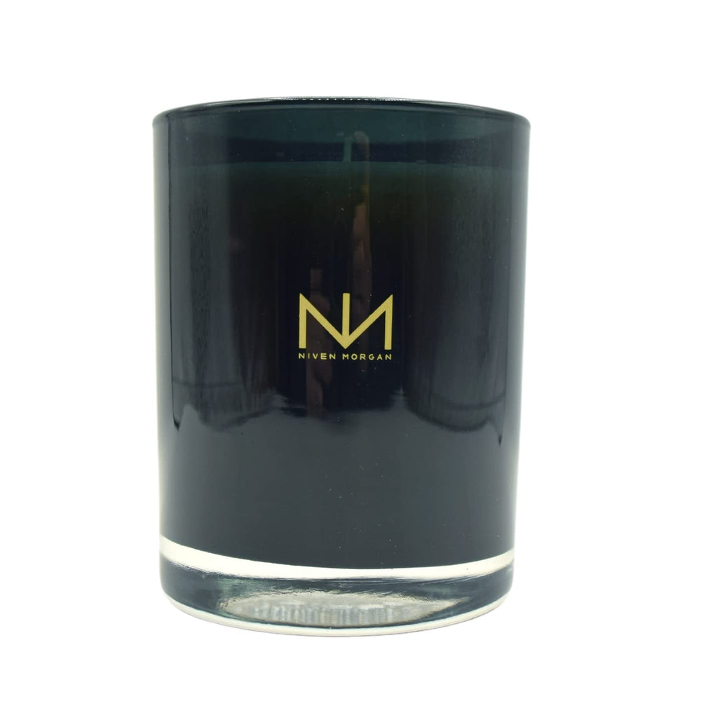 Niven Morgan candle burning scene showing long-lasting aroma.
