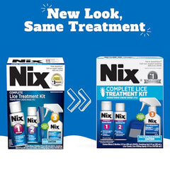 Nix Creme Rinse bottle with up to 14 days of reinfestation protection claim.