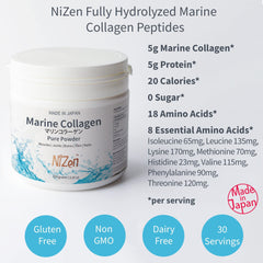 Nizen Marine Collagen PURE stirred into a smoothie for protein support.