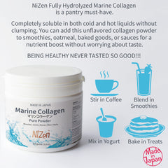 Nizen Marine Collagen PURE mixed into yogurt for a versatile snack.