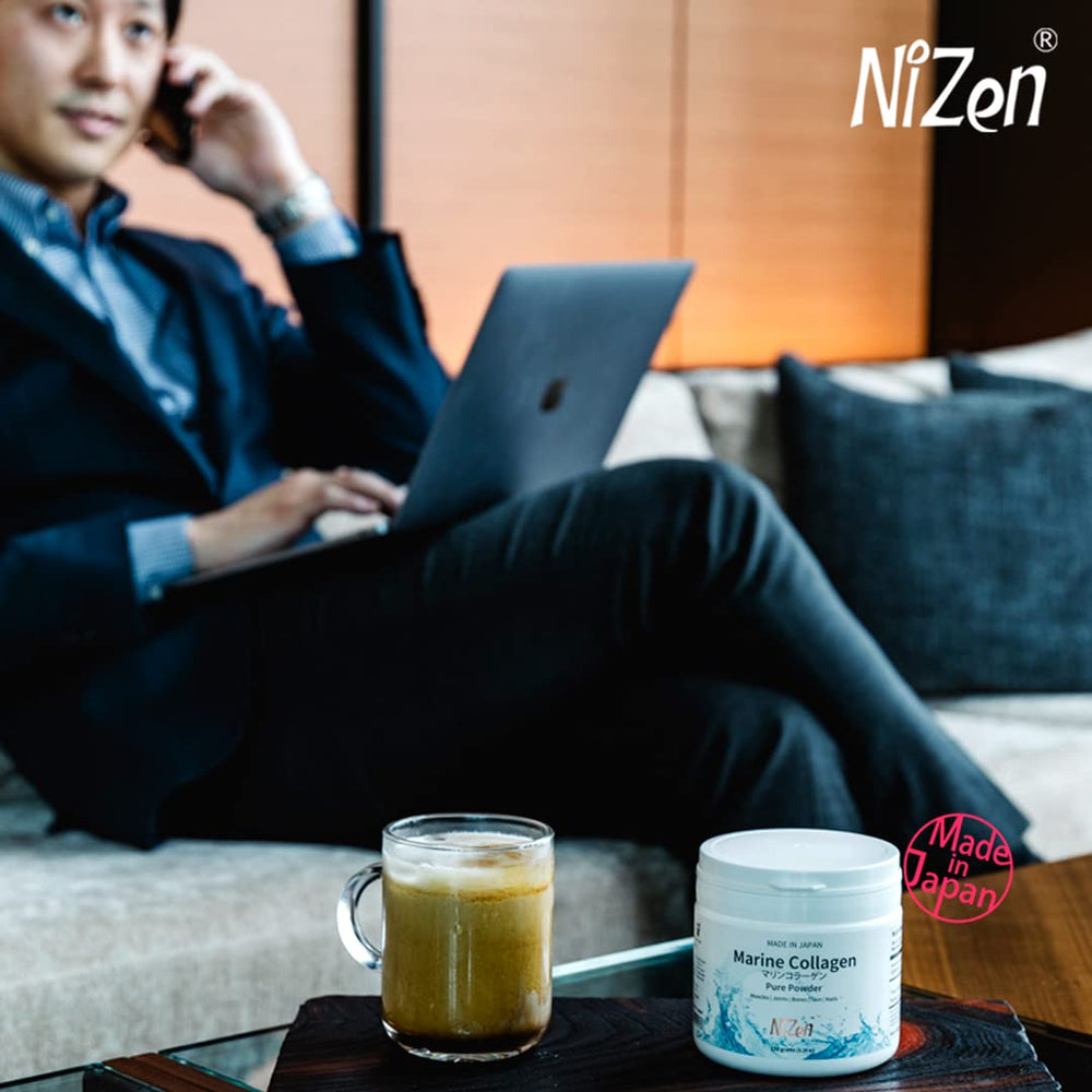 Nizen Marine Collagen PURE produced in Japan for quality assurance.
