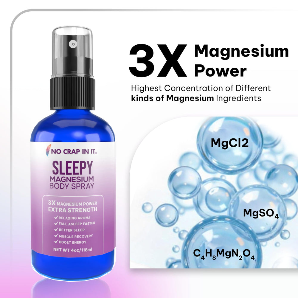 No Crap In It Sleepy Magnesium Spray essential oil blend for calming ambience
