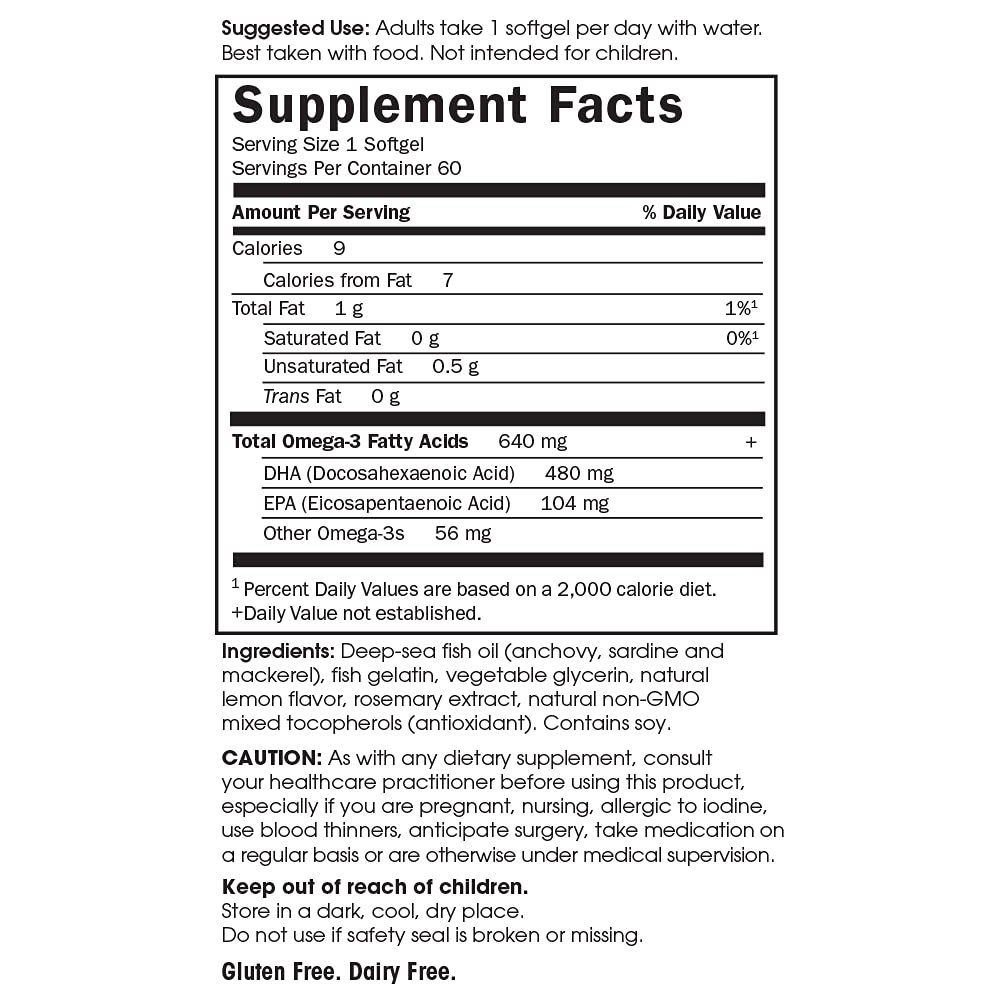 Lemon-flavored prenatal omega-3 softgel with no fishy aftertaste