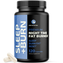 Nobi Nutrition Night Time Fat Burner bottle-front supports metabolism while you sleep.