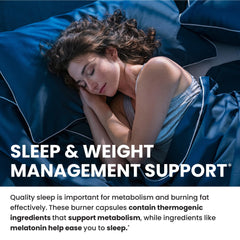 Nobi Nutrition capsules-closeup highlights bedtime fat burning capsules for nighttime weight management.