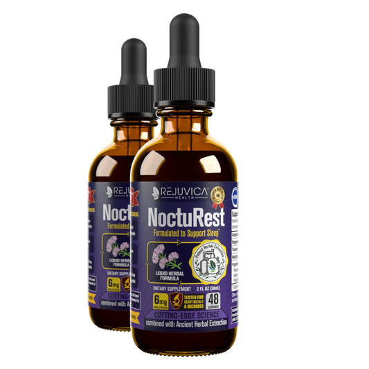 NoctuRest liquid bottle with dropper for easy nightly use and fast absorption.