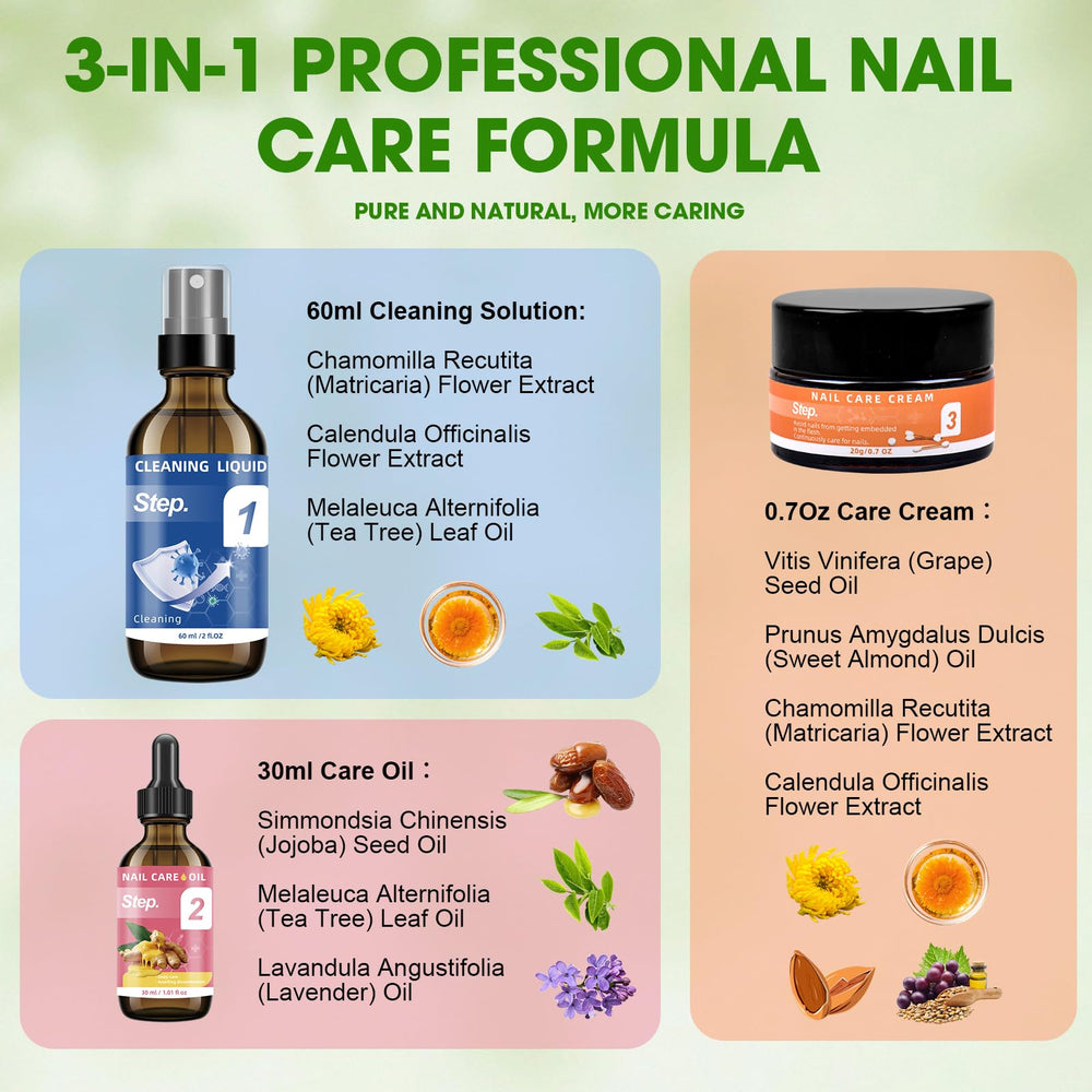 Nodfens care oil application on damaged nails supports smoother appearance.