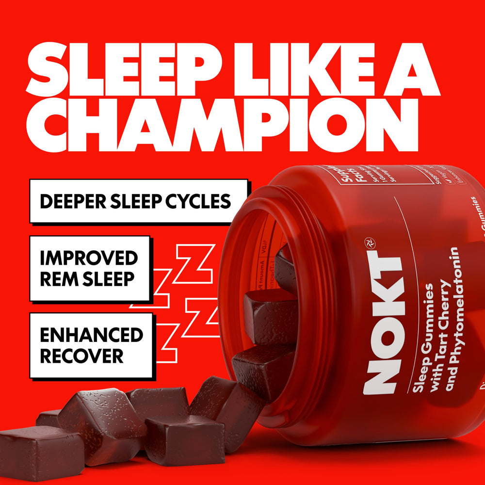 NOKT tart cherry extract visual emphasizes natural flavor and sleep-friendly profile
