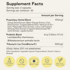 NOOCI Noo Gut probiotic strains shown for gut mobility.