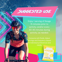 Runners snack on Noogs Sour Energy Chews during training