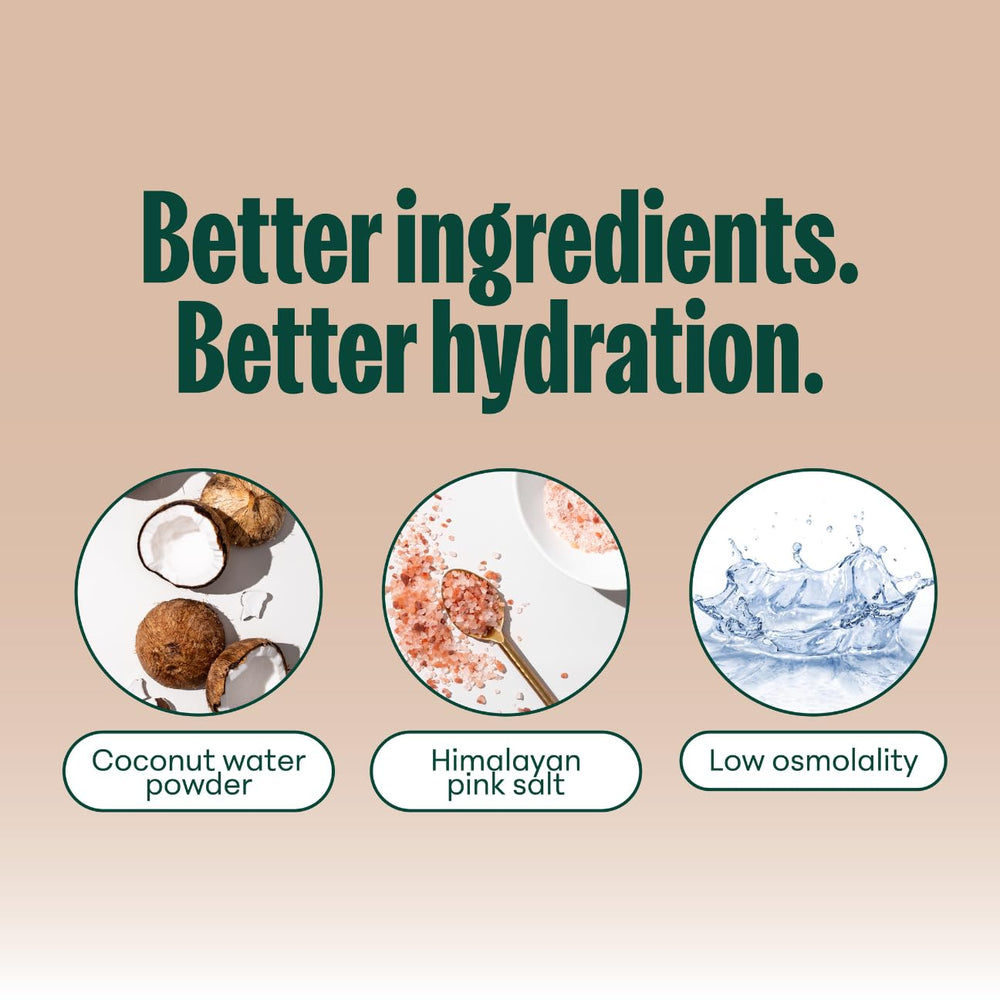 NOOMA organic electrolyte powder close-up highlighting chocolate flavor for guilt-free hydration.