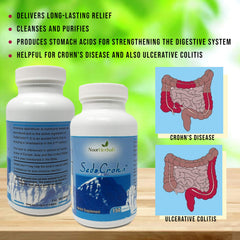 NoorHerbals SedaCrohn bottle being poured for easy daily use.