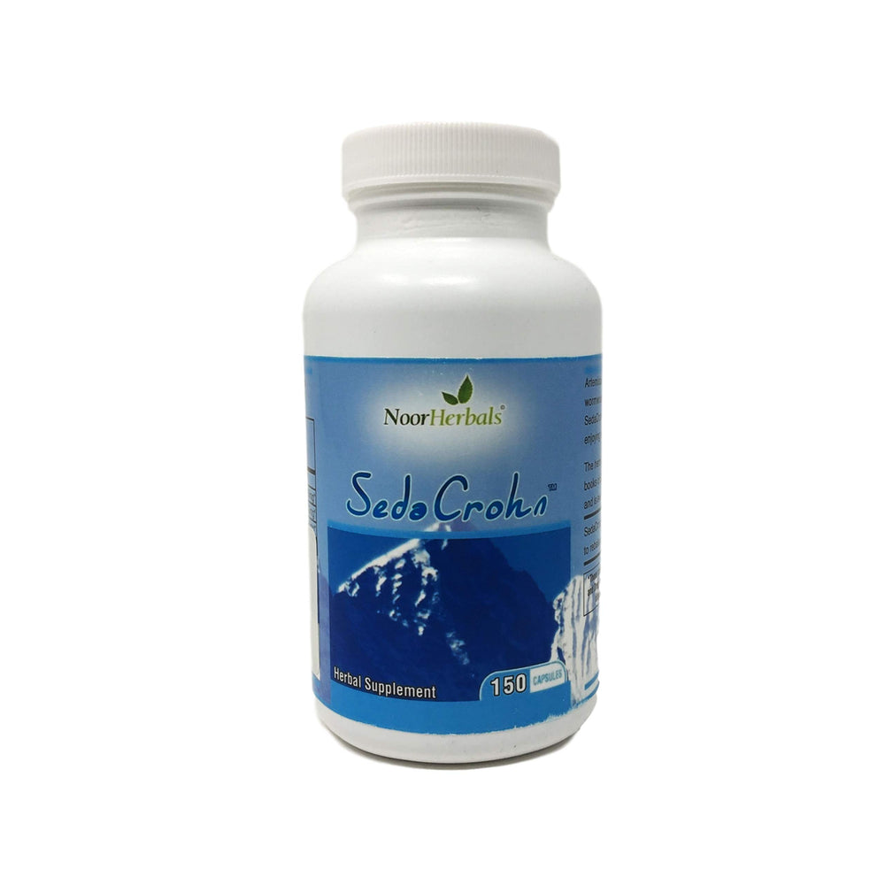 NoorHerbals SedaCrohn bottle with wormwood, supporting daily wellness rituals.