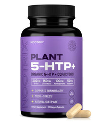 Nootrix Organic 5-HTP+ bottle promotes restful sleep and mood balance.