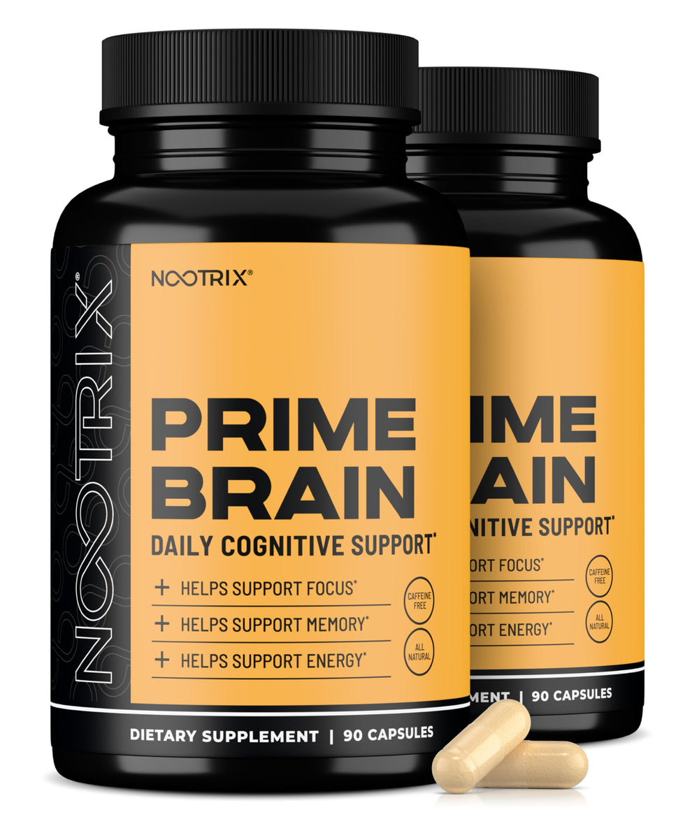 Nootrix Prime capsules closeup for daily cognitive support.
