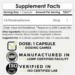 Nootropics Depot 78-dhf capsules pack close-up highlighting bottle design for brain health