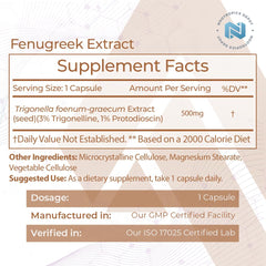 Nootropics Depot fenugreek extract capsules pour demonstrates simple daily intake