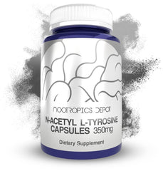 Nootropics Depot NALT capsules bottle front highlighting 350 mg focus support