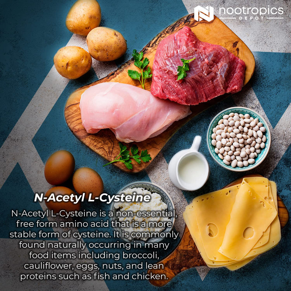 NAC 500 mg packaging exterior emphasizes product details and safety.
