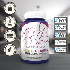NAC supplement facts panel provides serving size and directions.