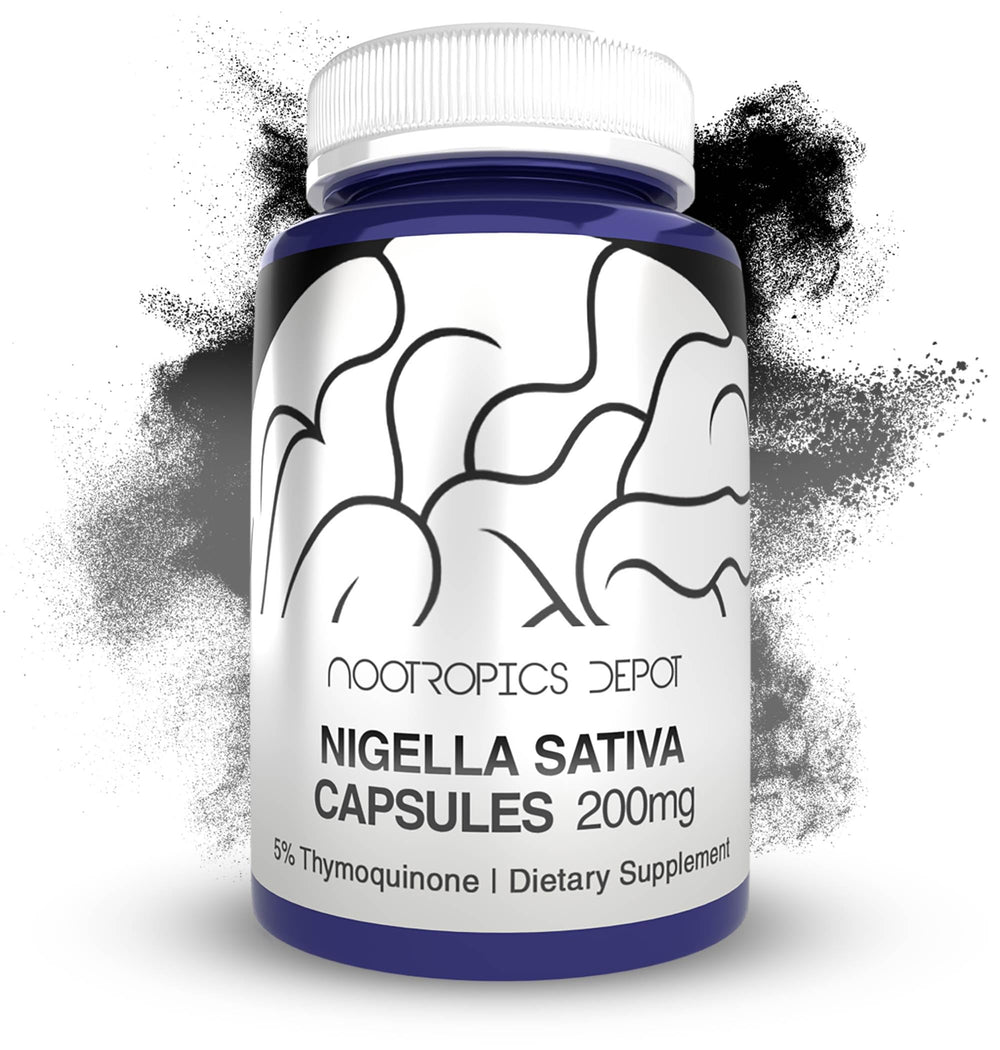 Nootropics Depot Nigella Sativa capsules packshot for daily cognitive support
