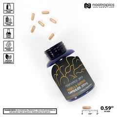 Nootropics Depot Nigella Sativa bottle labeling highlighting standardization and potency