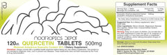 Nootropics Depot Quercetin 500mg bottle front view suggesting cognitive support potential.