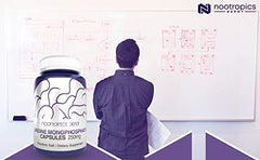 Nootropics Depot Uridine Monophosphate Capsules packaging-view showcasing convenient bottle with 120 capsules